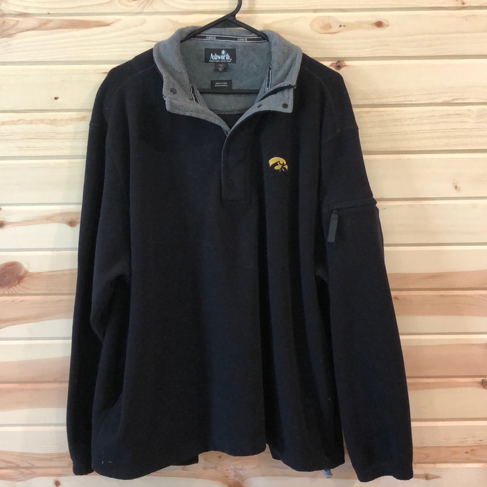 Men’s ashworth fleece pullover Iowa Hawkeye XL